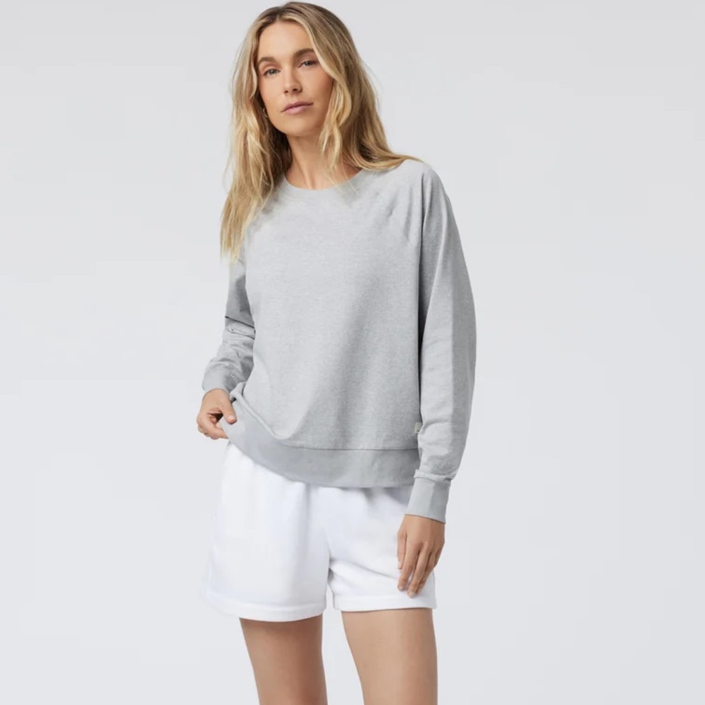 VUORI HALO CREW. PALE GREY HEATHER XS